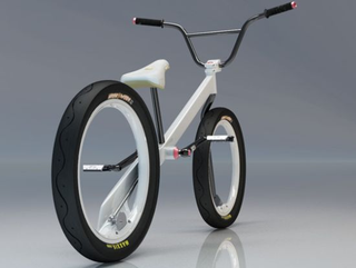 Illustration for article titled Hubless Zigzain Bicycle Concept Powered by Simple Driveshaft